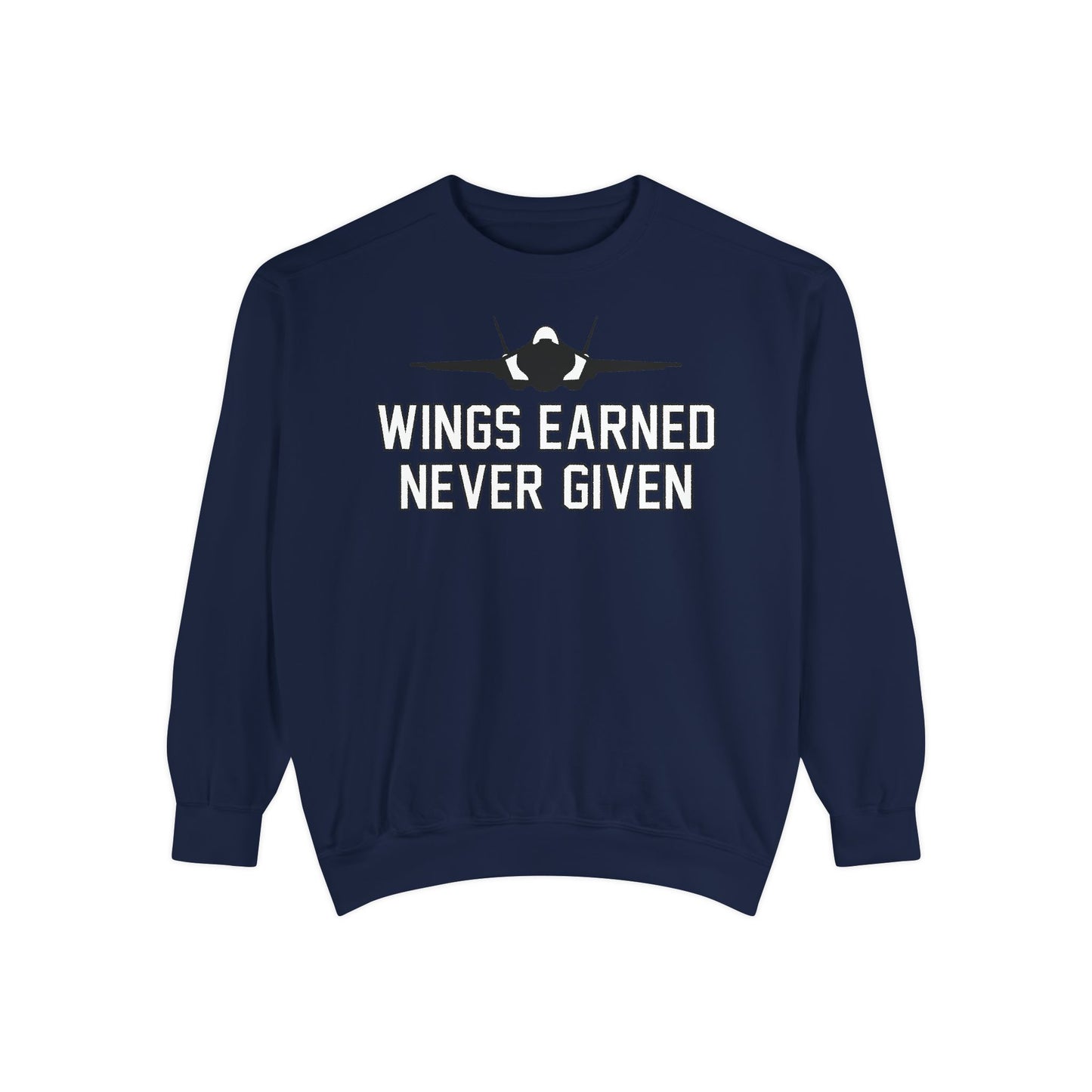 Wings Earned Never Given F-35 Sweatshirt