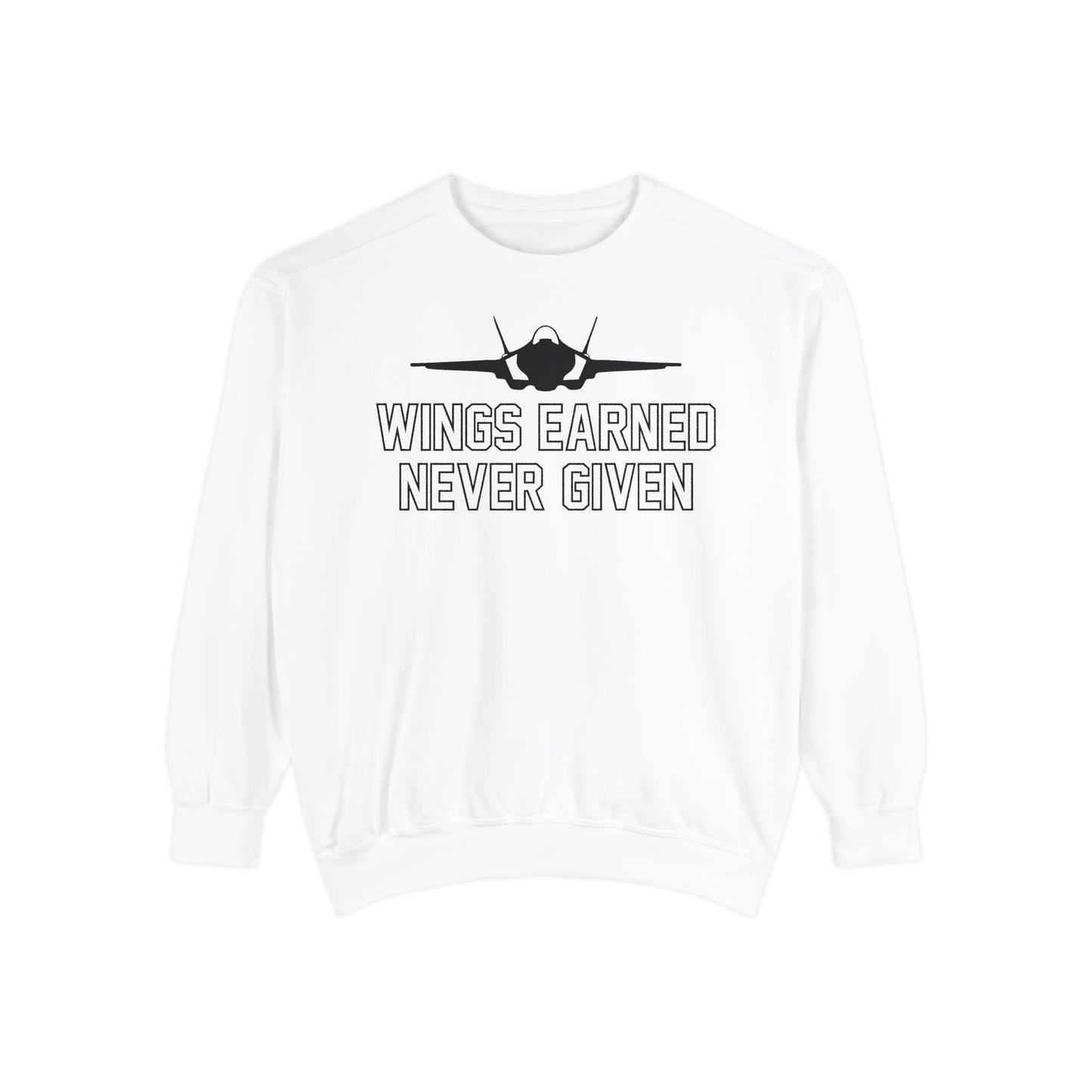 Wings Earned Never Given F-35 Sweatshirt