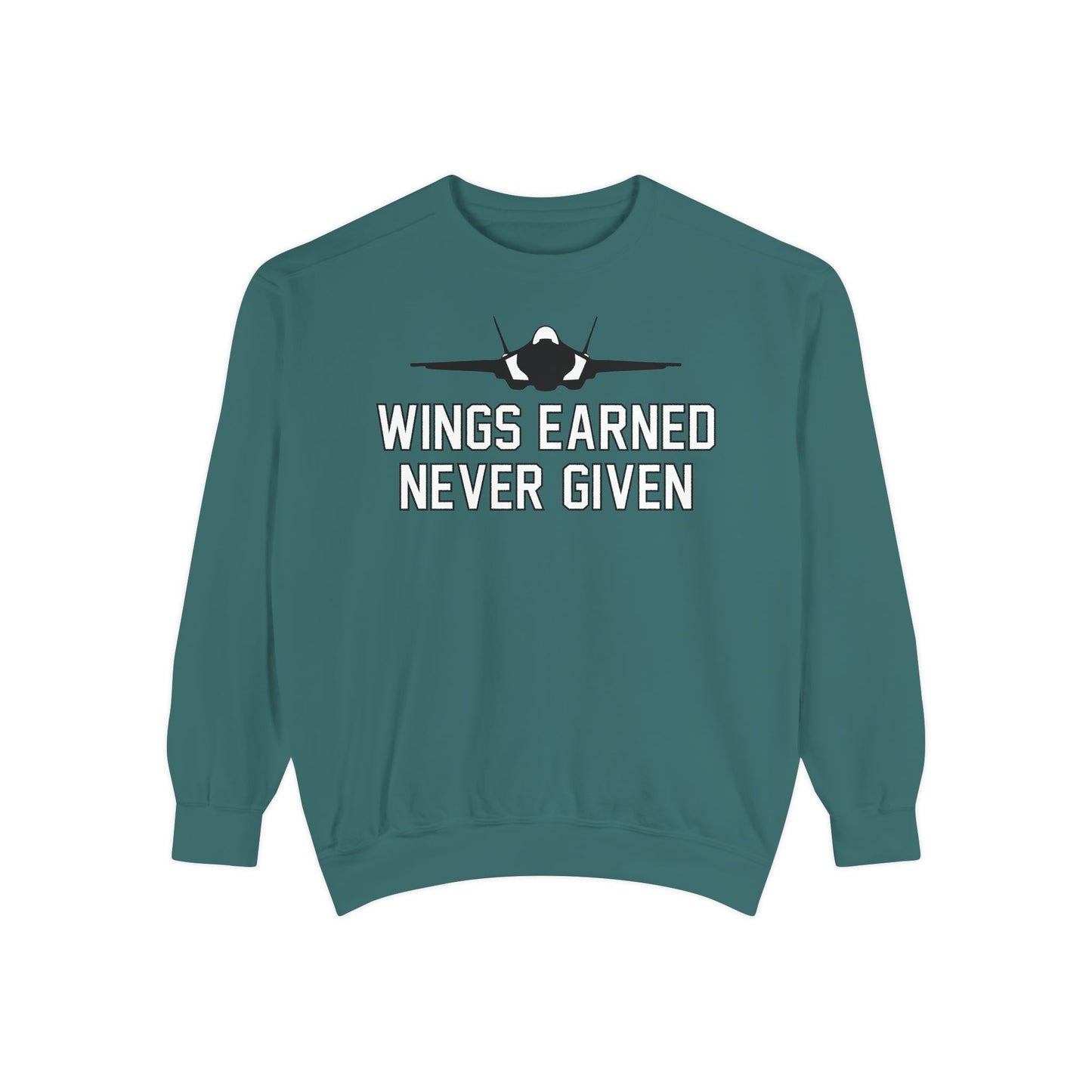 Wings Earned Never Given F-35 Sweatshirt