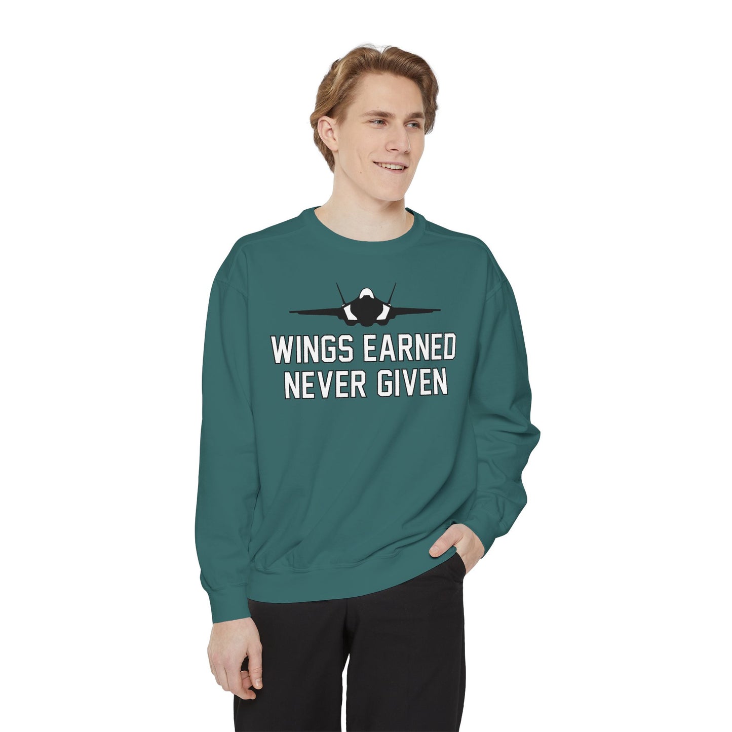 Wings Earned Never Given F-35 Sweatshirt