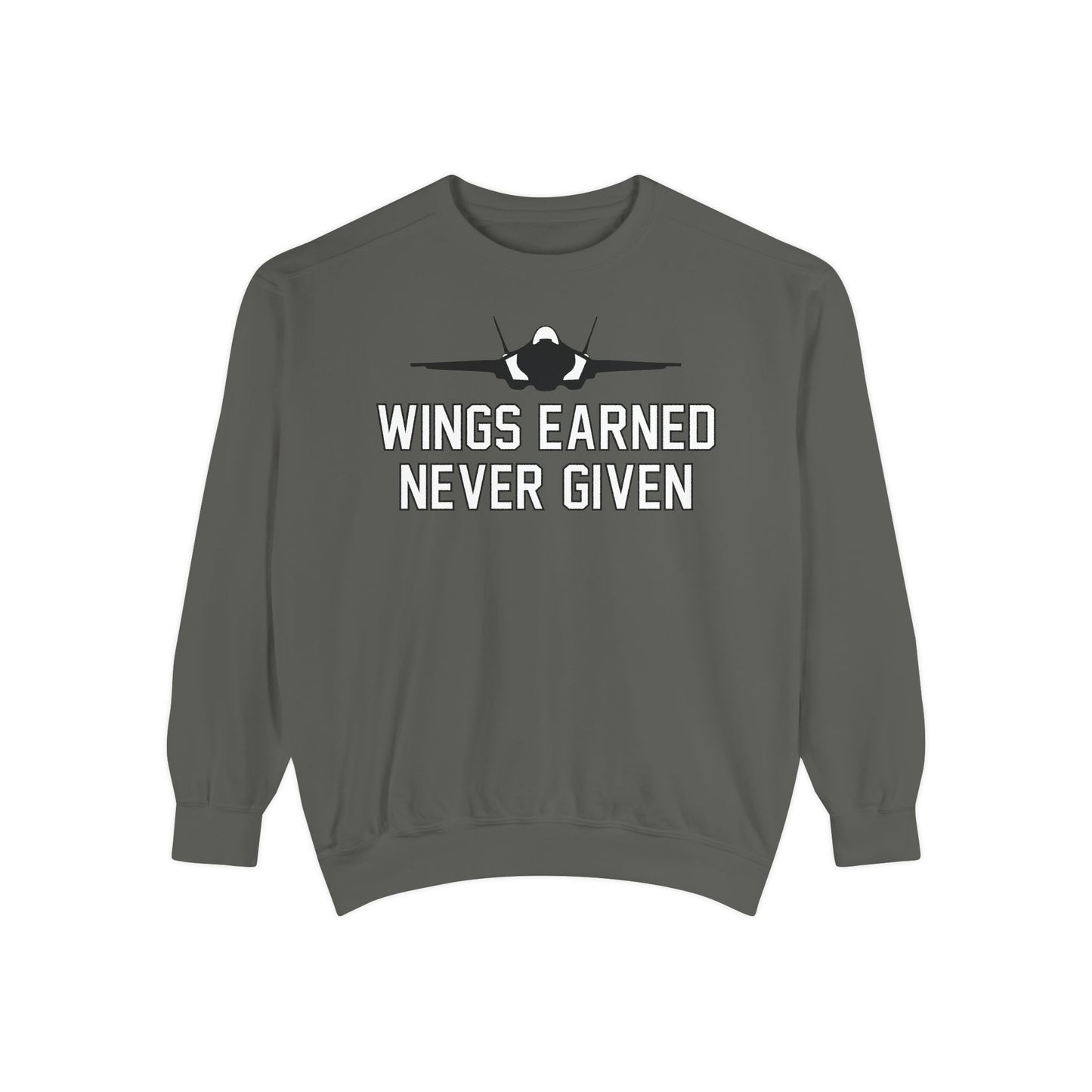 Wings Earned Never Given F-35 Sweatshirt