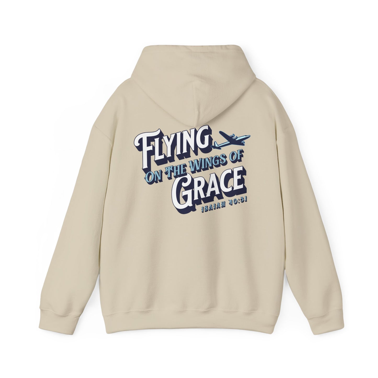 Flying on The Grace of Wings Aviation Hoodie