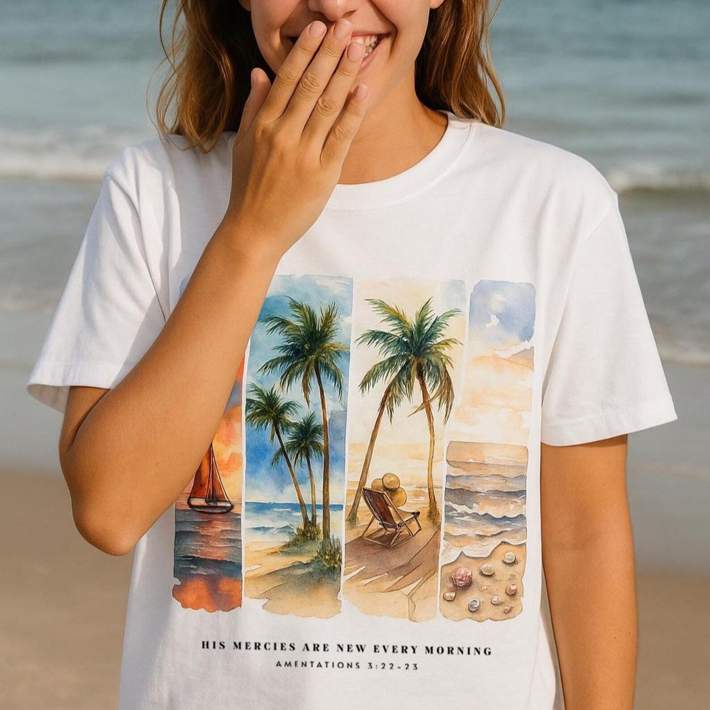 His Mercies Are New Every Morning Christian Tee