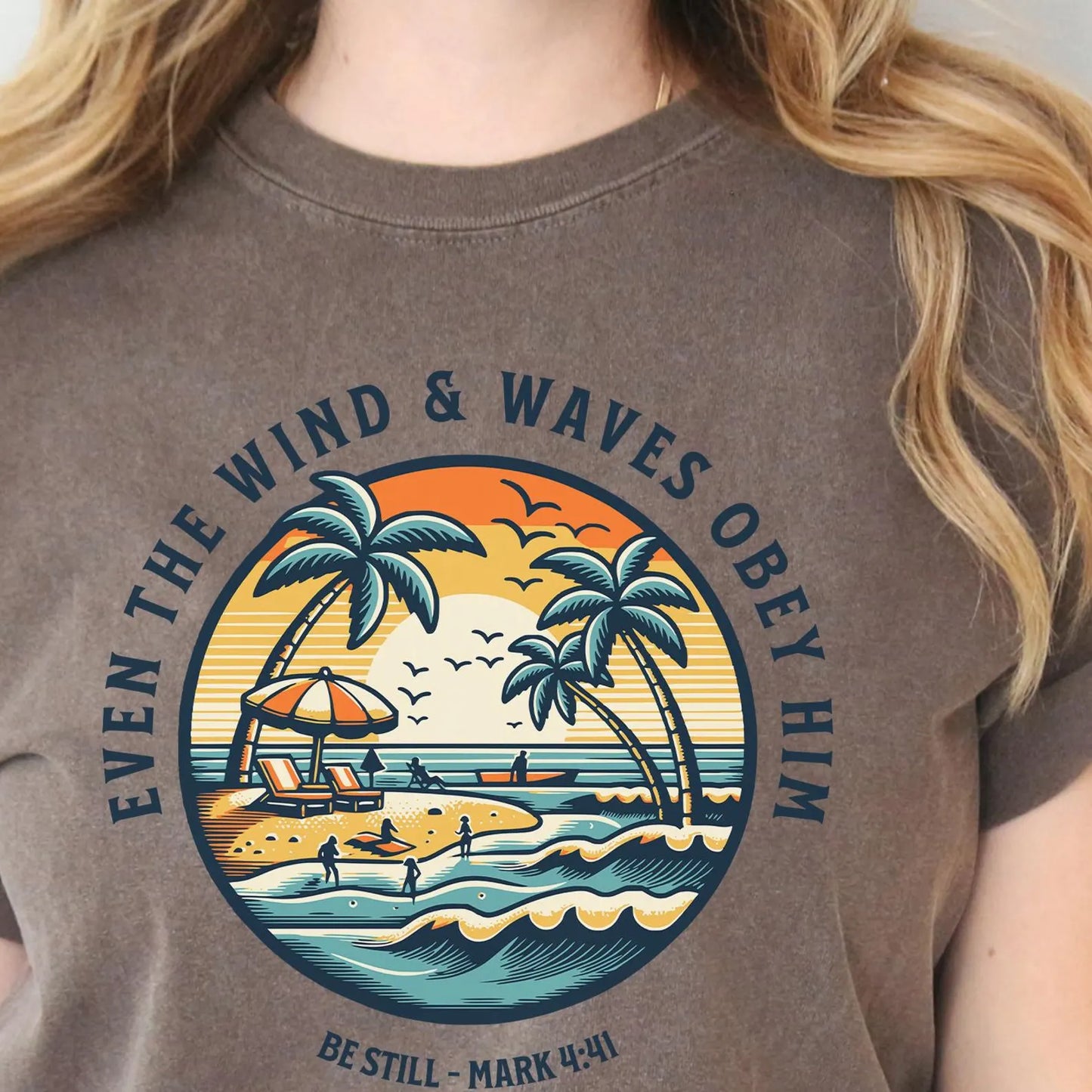 Even The Wind and Waves Christian Tee