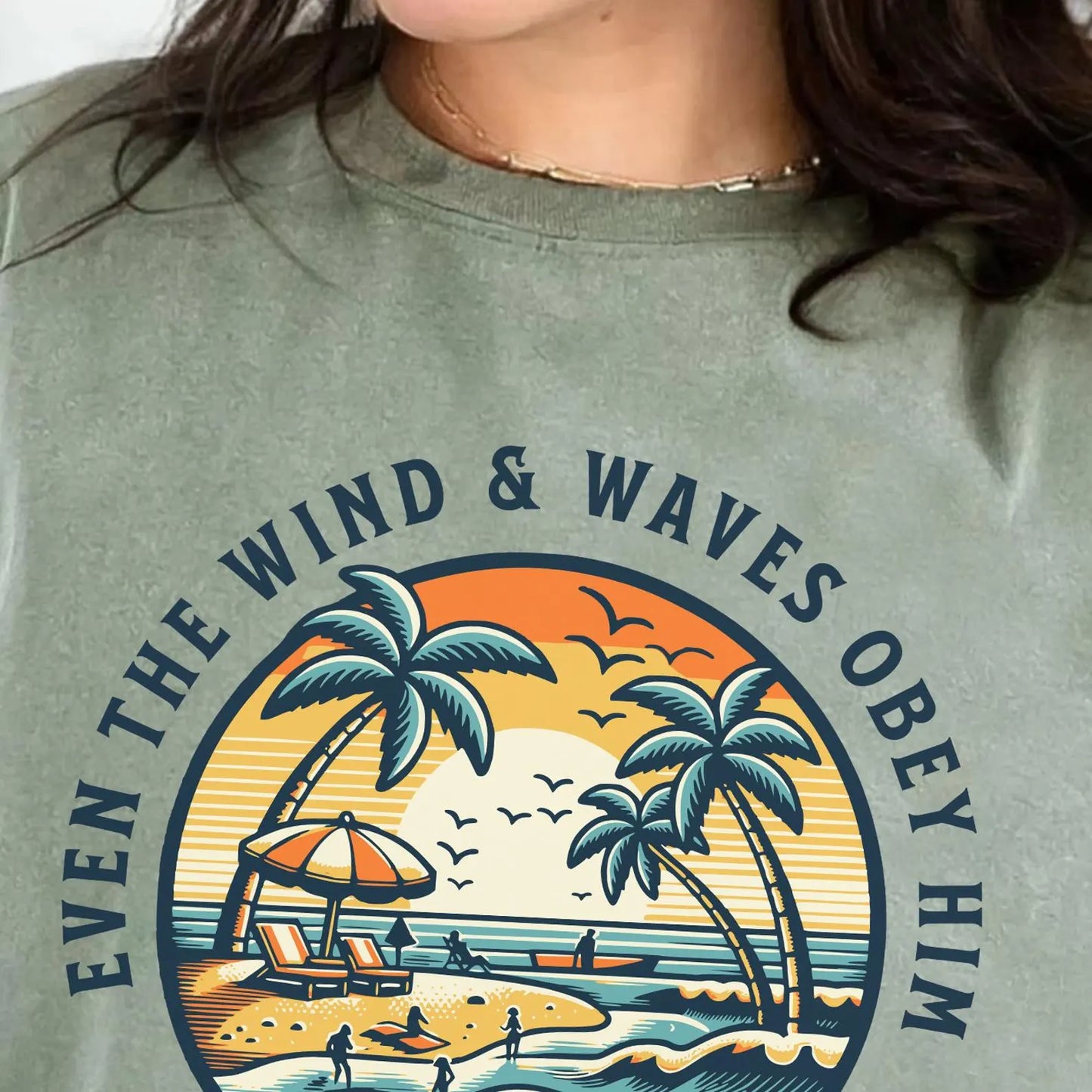 Even The Wind and Waves Christian Tee