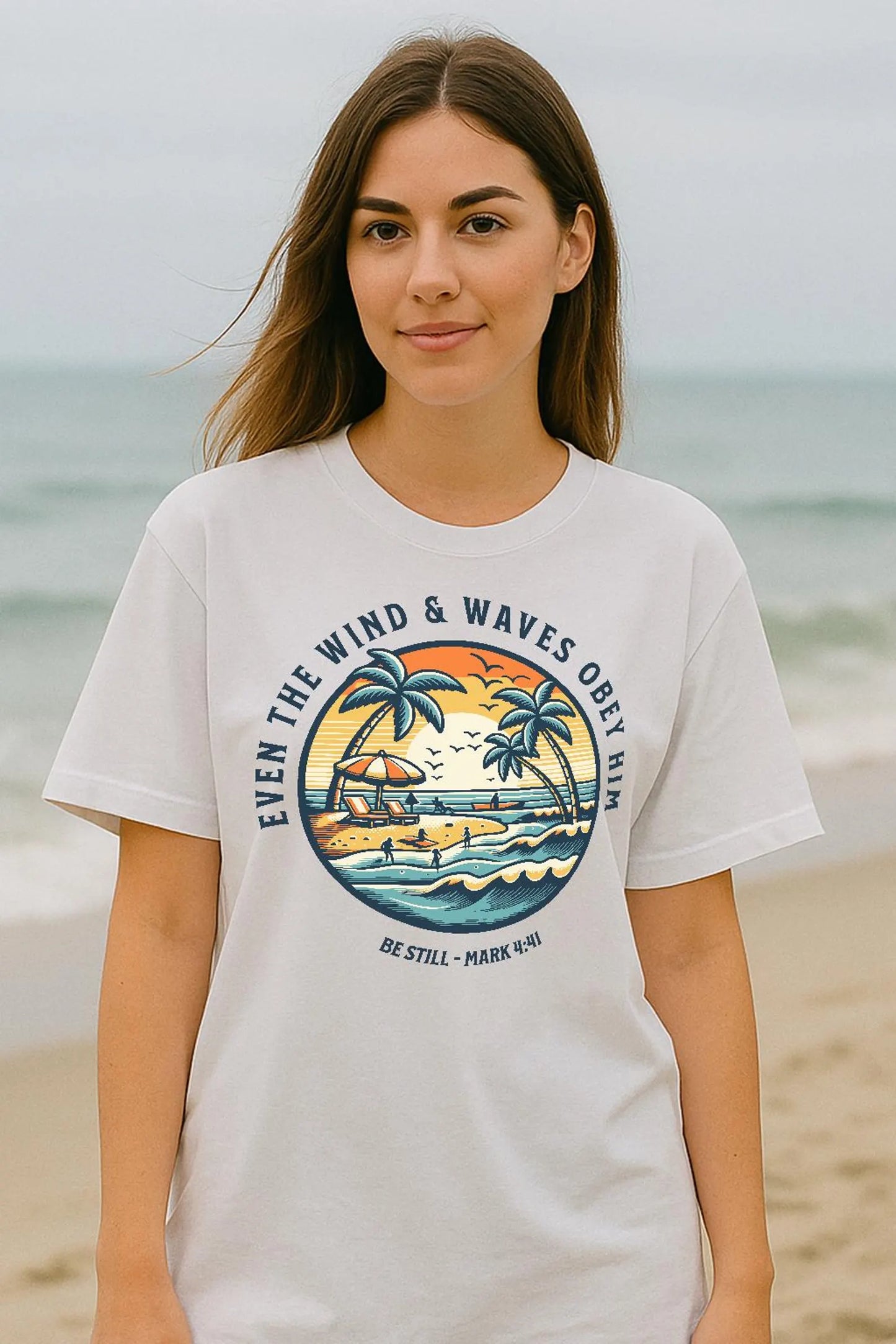 Even The Wind and Waves Christian Tee