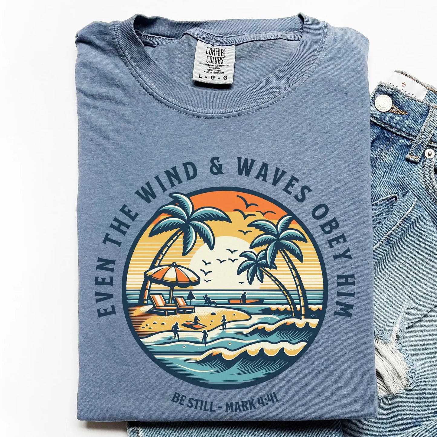 Even The Wind and Waves Christian Tee