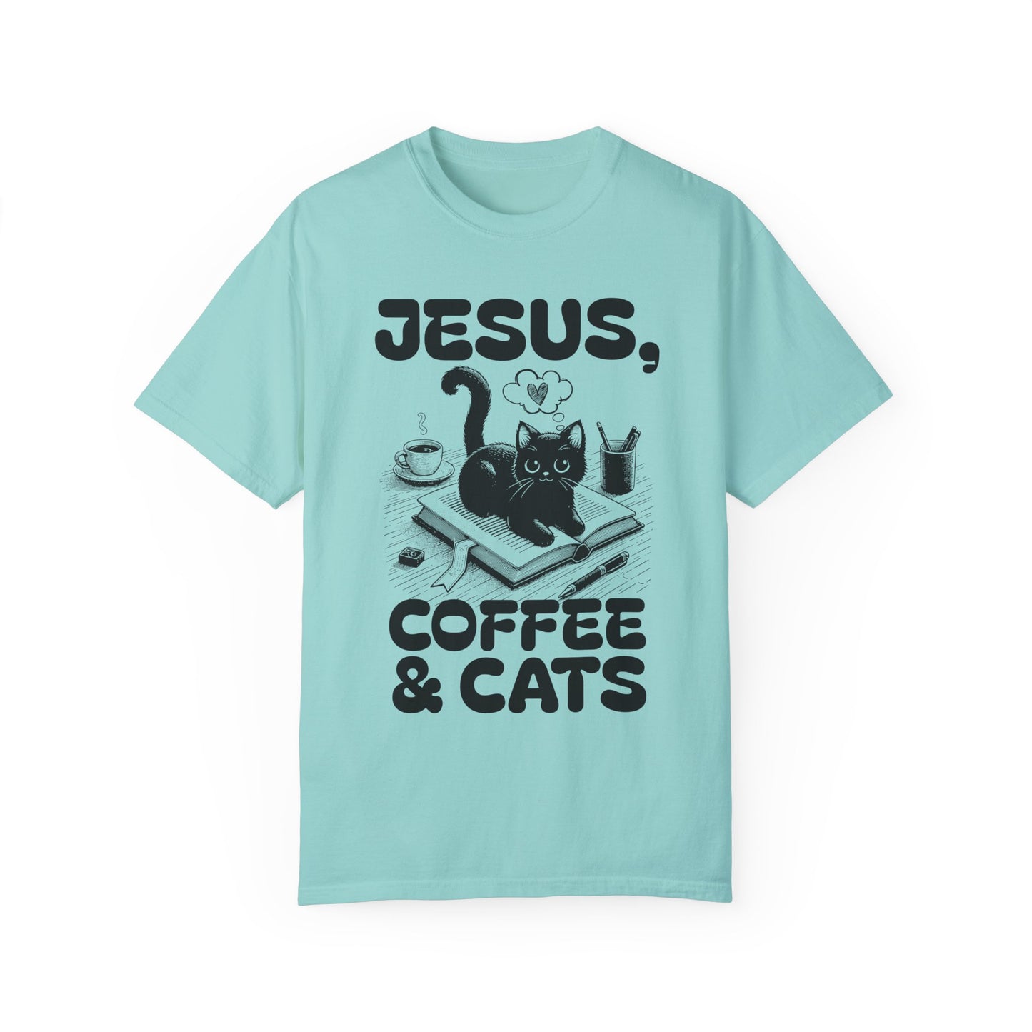 Jesus, Coffee and Cats Tee