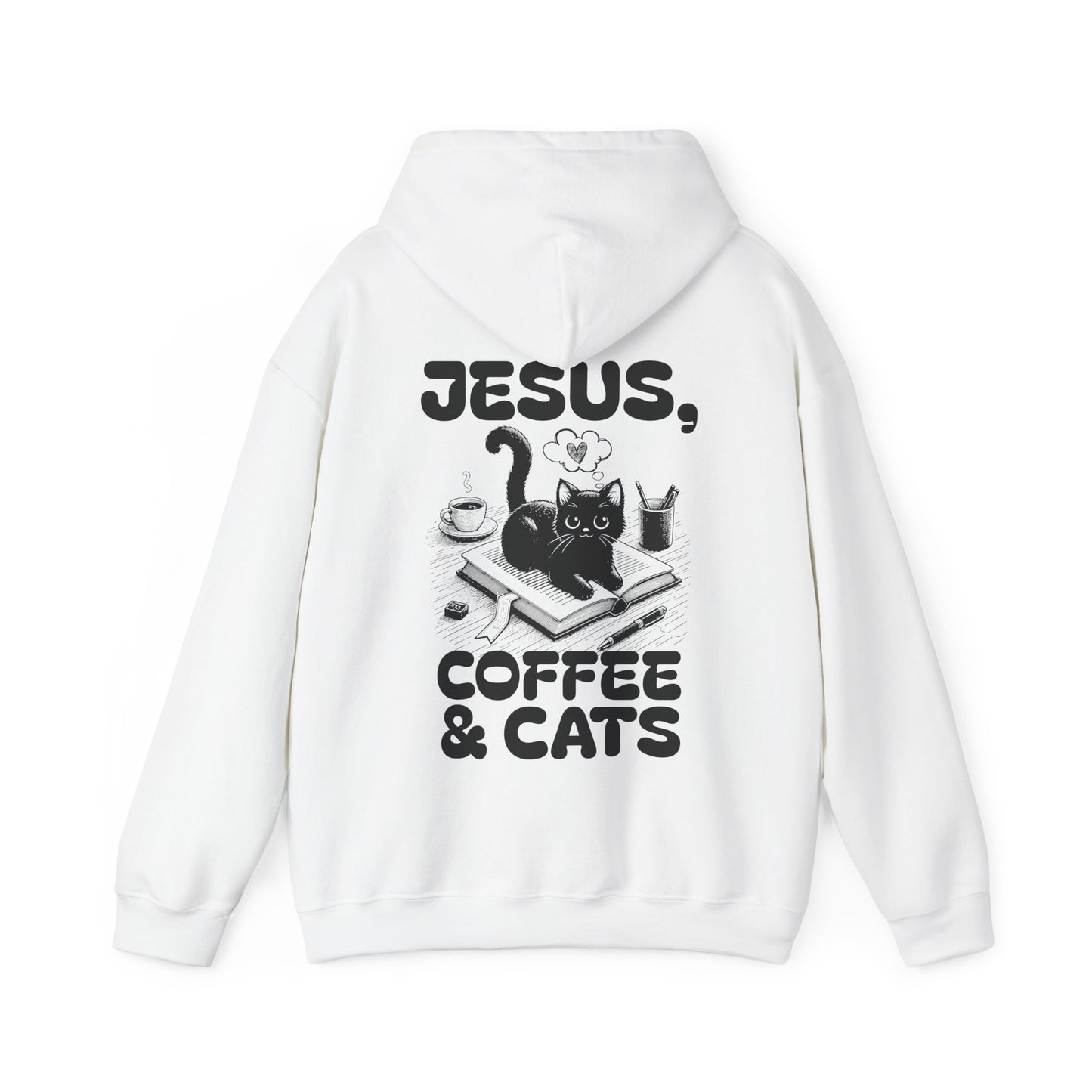 Jesus, Coffee and Cats Hoodie