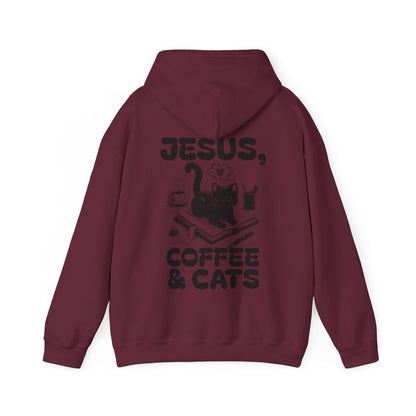 Jesus, Coffee and Cats Hoodie