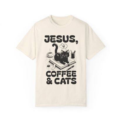 Jesus, Coffee and Cats Tee