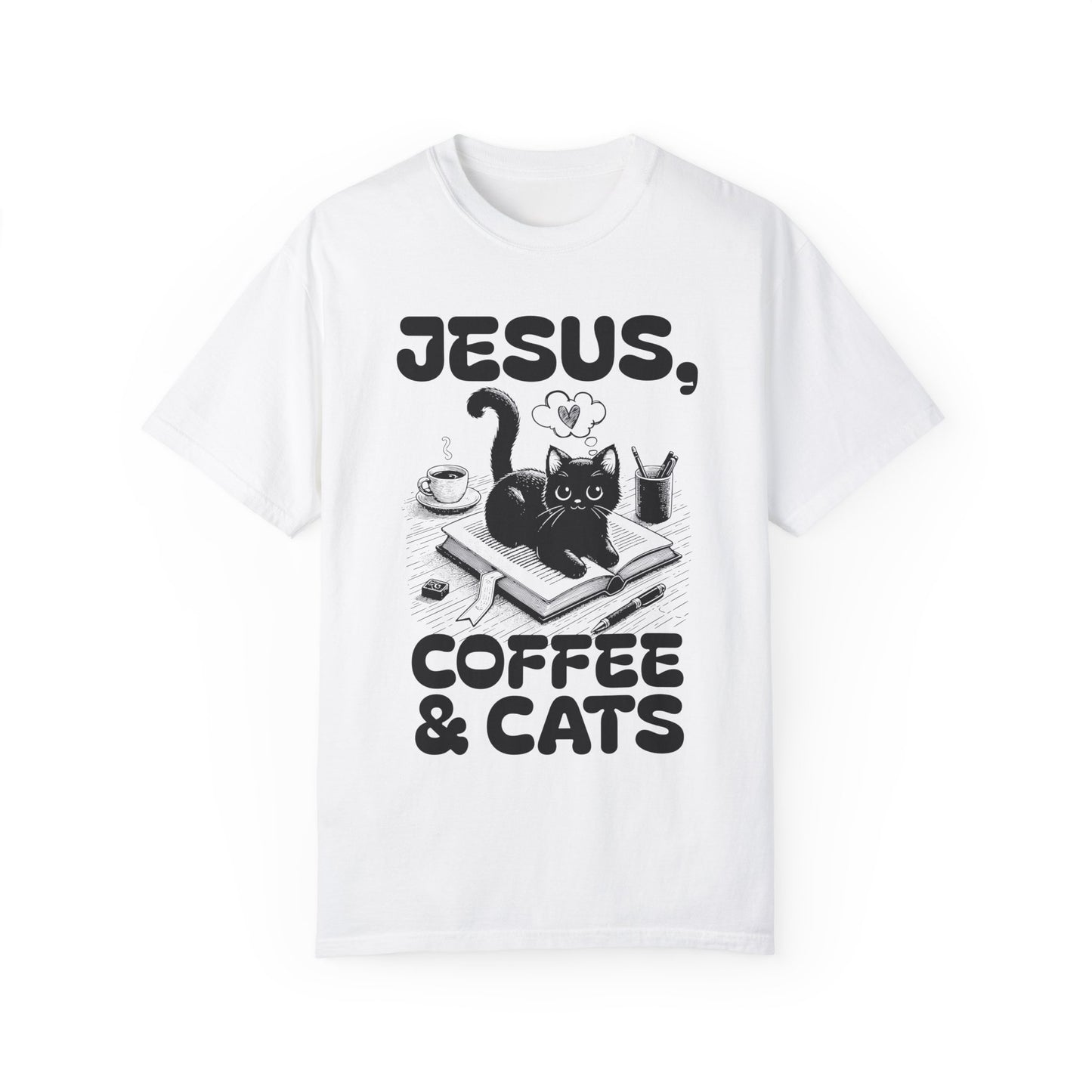 Jesus, Coffee and Cats Tee