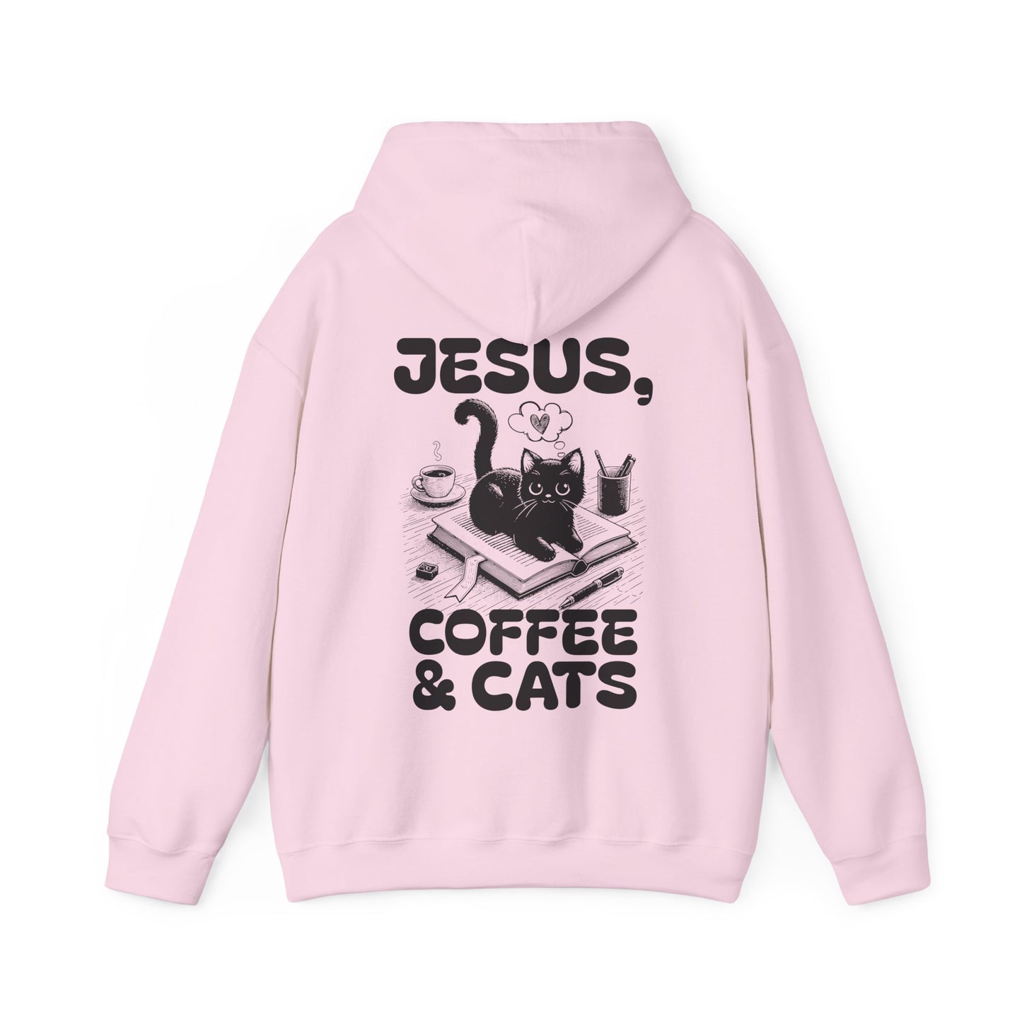 Jesus, Coffee and Cats Hoodie