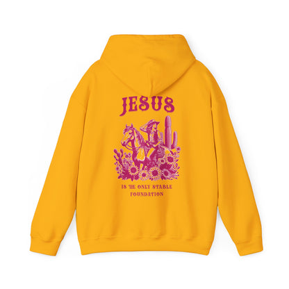 Jesus is the Only Stable Foundation Horse Lovers Hoodie