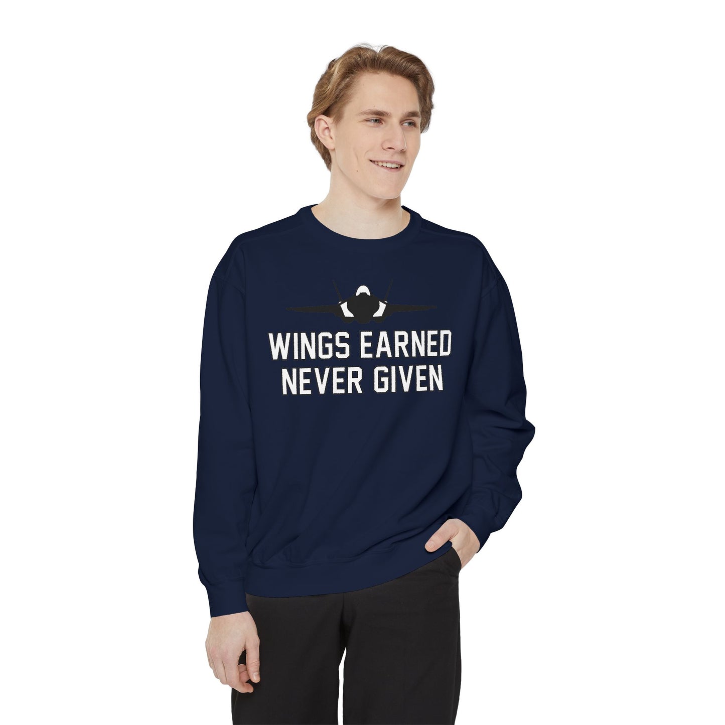 Wings Earned Never Given F-35 Sweatshirt