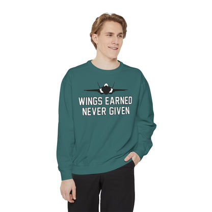 Wings Earned Never Given F-35 Sweatshirt
