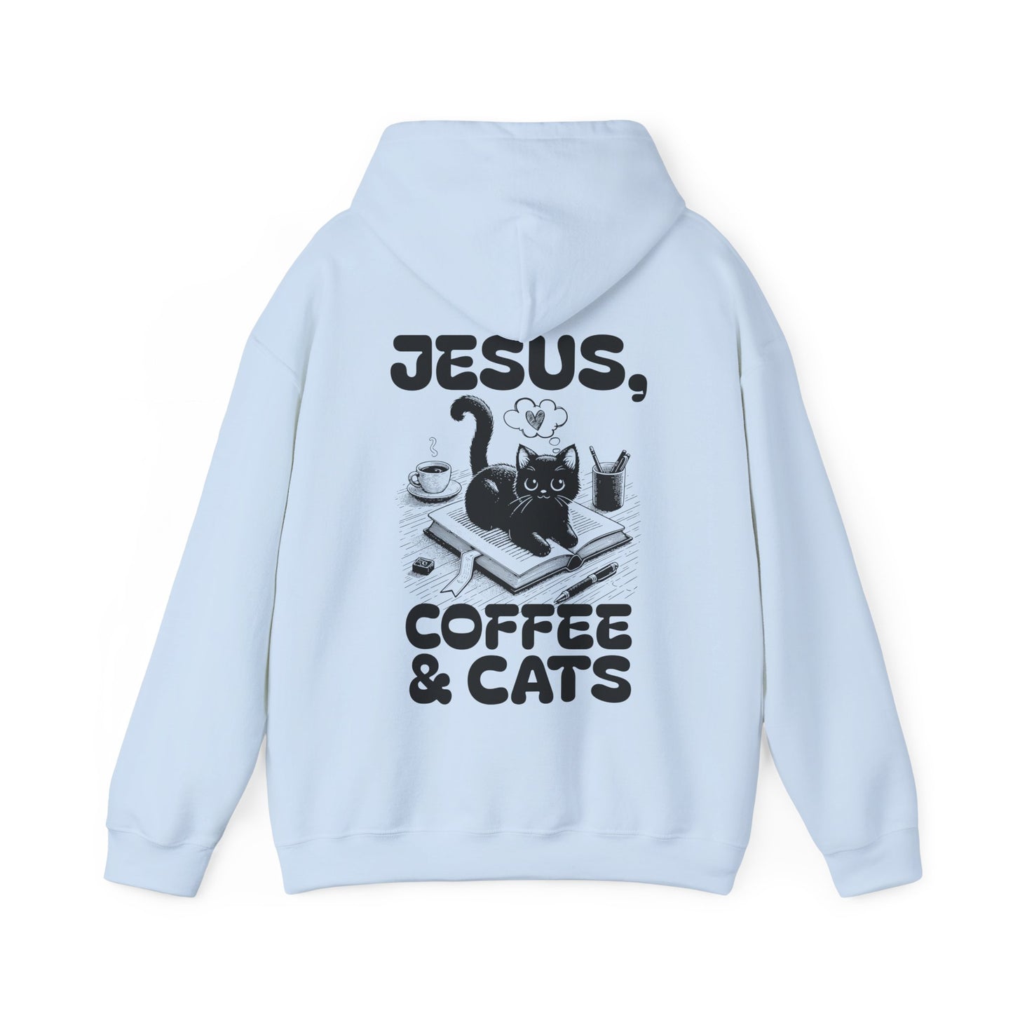 Jesus, Coffee and Cats Hoodie