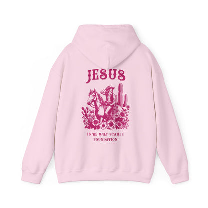 Jesus is the Only Stable Foundation Horse Lovers Hoodie