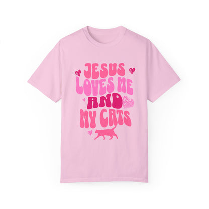 Jesus Loves Me and My Cats Tee