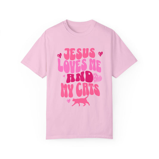 Jesus Loves Me and My Cats Tee