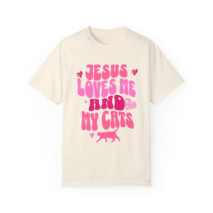 Jesus Loves Me and My Cats Tee
