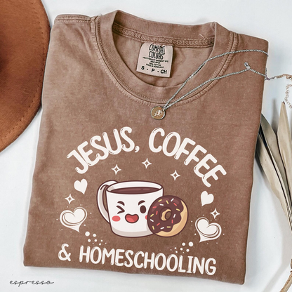 Jesus, Coffee & Homeschooling Tee