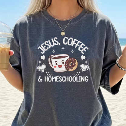 Jesus, Coffee & Homeschooling Tee